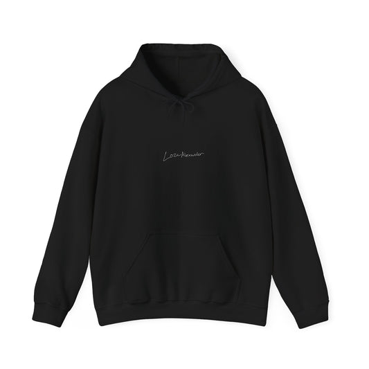 Plain Black Loza Signature Hoodie Unisex Heavy Blen